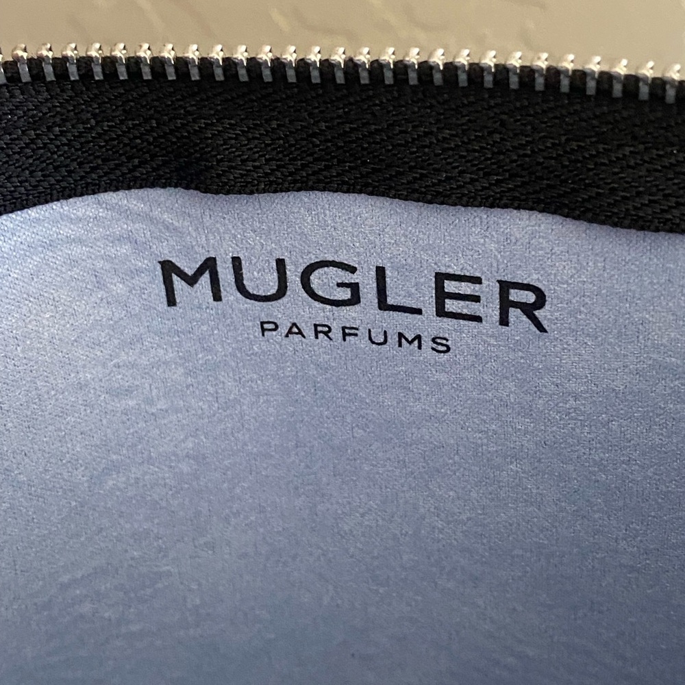 MUGLER Parfums Black Purple Logo Cosmetic Zipper Pouch Bag by Thierry Mugler - Picture 5 of 5